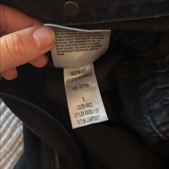 Agolde Tatum Long Sleeve Black Jumpsuit - Picture 8 of 10